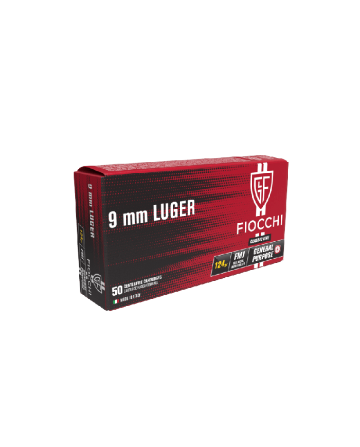 FIOCCHI 9 LUGER FMJ 124GR x50