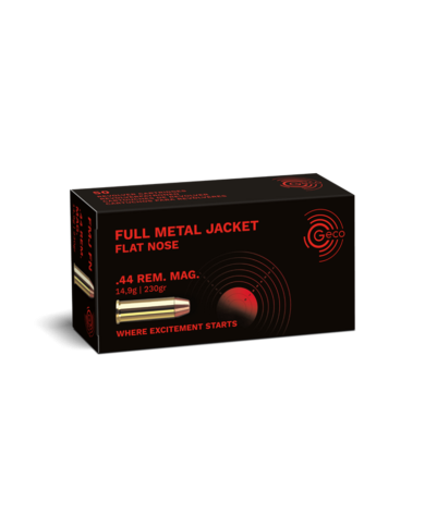 GECO 44 REM MAG FMJ FLAT NOSE 230GR X50