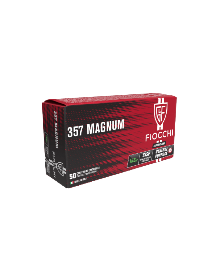 FIOCCHI 357 MAGNUM SJSP 158GR X50