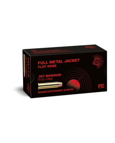 GECO 357 MAGNUM FMJ FLAT NOSE 158GR X50