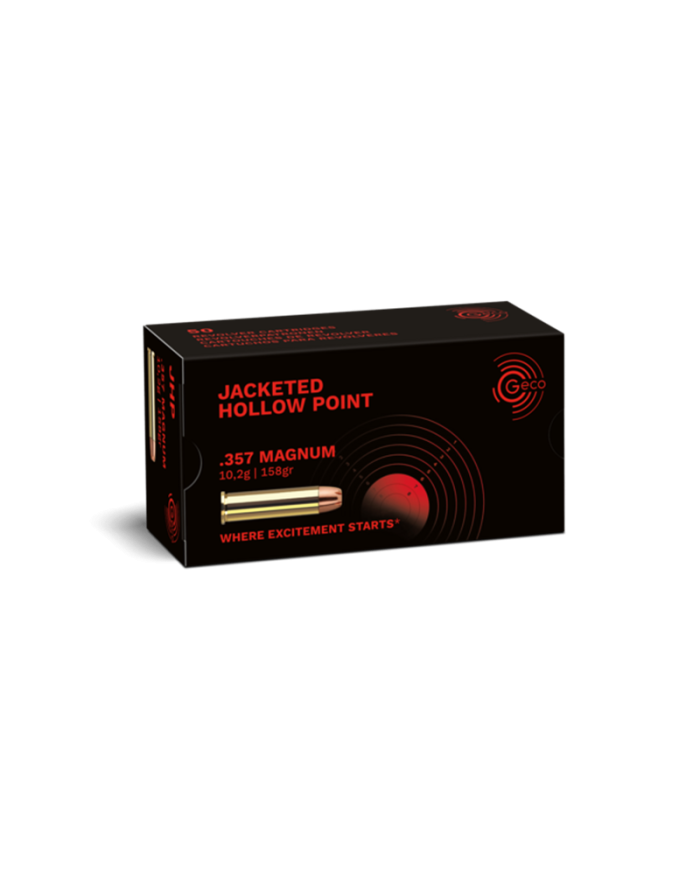 GECO 357 MAGNUM JACKETED HOLLOW POINT 158GR X50