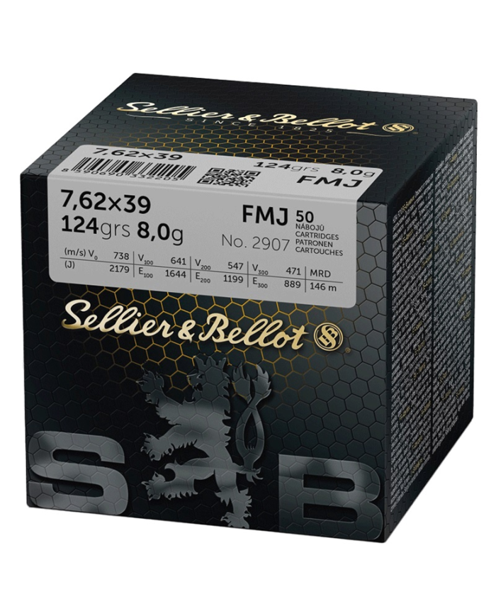SELLIER & BELLOT 7.62X39 FMJ 124GR X50