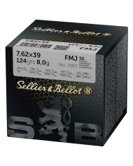 SELLIER & BELLOT 7.62X39 FMJ 124GR X50