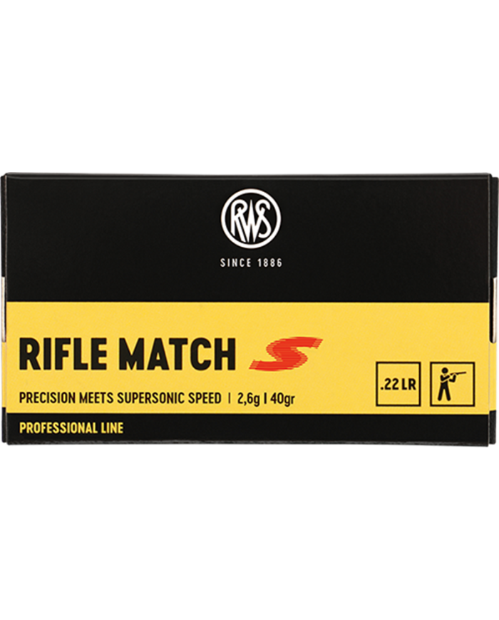 RWS 22 LR RIFLE MATCH S 40GR X50