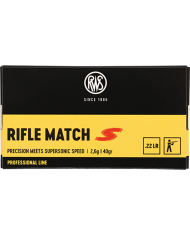 RWS 22 LR RIFLE MATCH 40GR X50