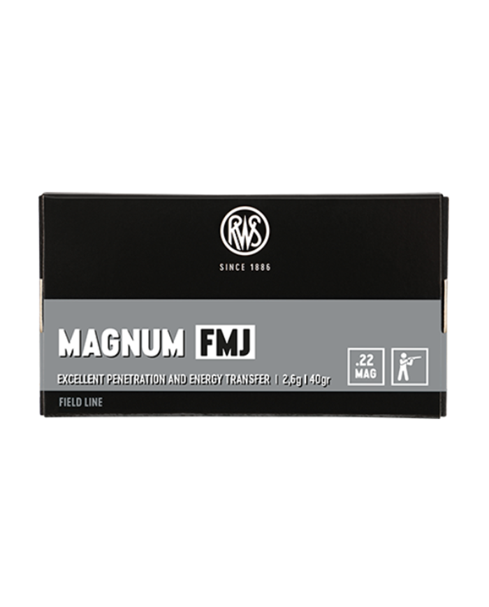RWS 22 MAGNUM FMJ 40GR X50