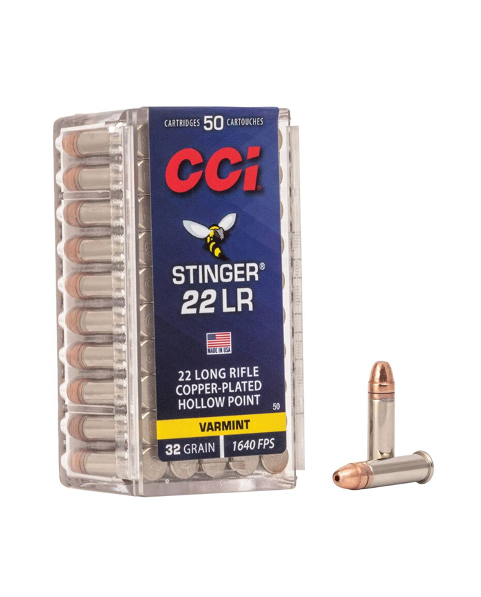 CCI 22 LR STINGER VARMINT HP 32GR X50