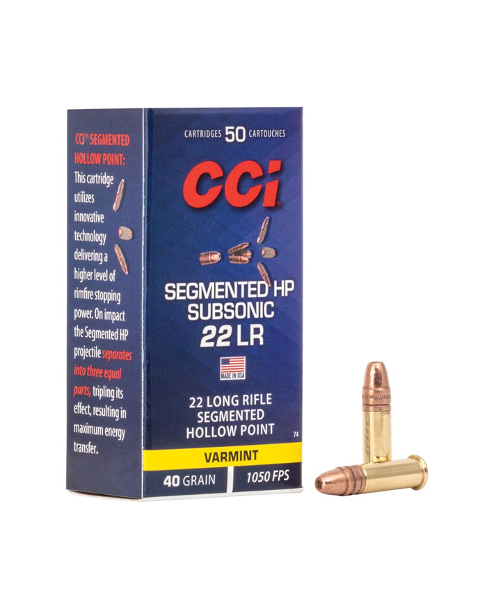 CCI 22 LR SEGMENTED HP SUBSONIC 40GR X50