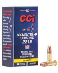 CCI 22 LR SEGMENTED HP SUBSONIC 40GR X50
