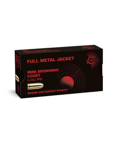 GECO 9MM BROWNING COURT FMJ 95GR X50