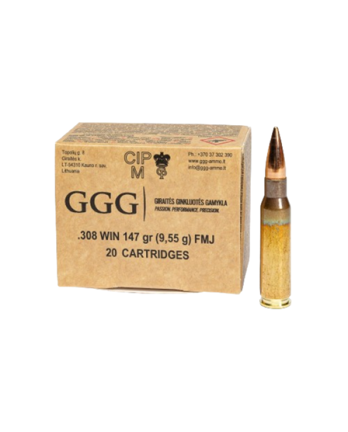 GGG 308 9.55G/147GR FMJ X20
