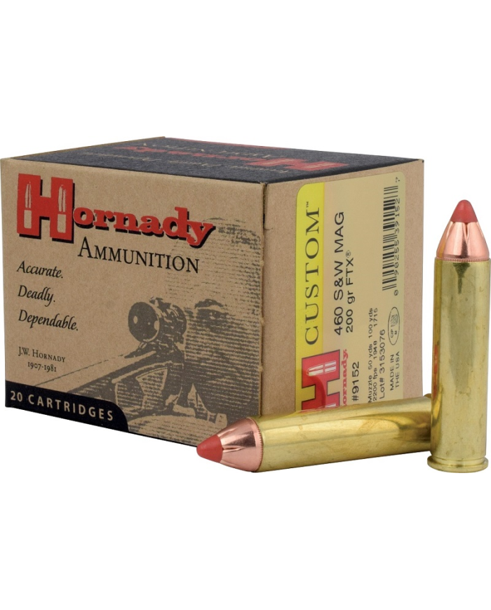 HORNADY 460 S&W MAG CUSTOM FTX 200GR X20