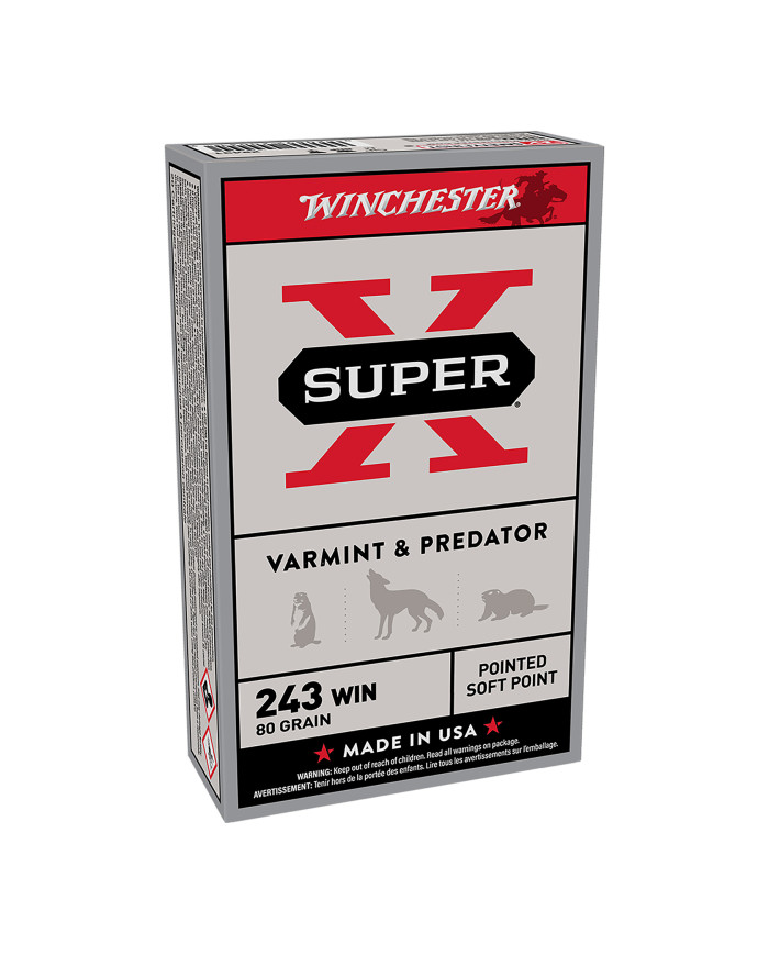 WINCHESTER 243 WIN POWER POINT 80GR X20