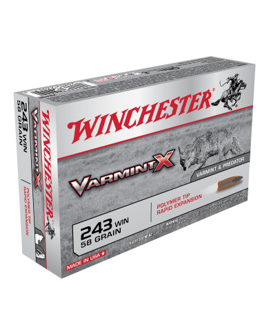 WINCHESTER 243 WIN VARMINT-X 58GR X20
