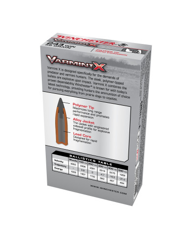 WINCHESTER 243 WIN VARMINT-X 58GR X20