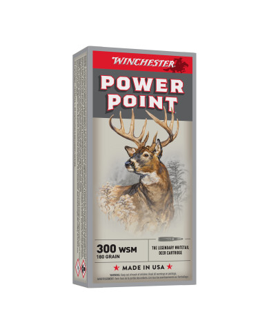 WINCHESTER 300 WSM POWER POINT 180GR X20