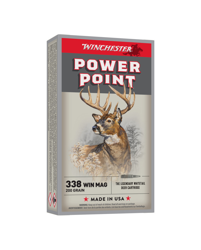 WINCHESTER 338 WIN MAG POWER POINT 200GR X20