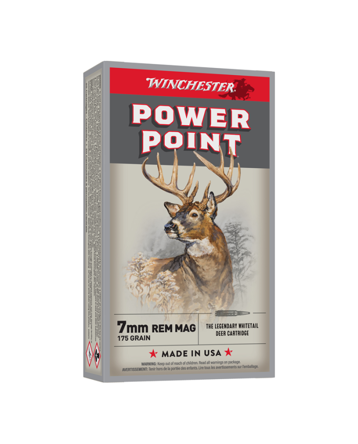 WINCHESTER 7MM REM MAG POWER POINT 175GR X20