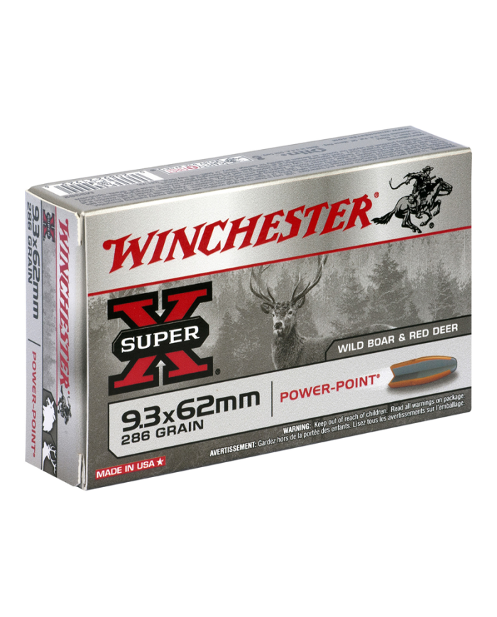 WINCHESTER 9.3X62 POWER POINT 286GR X20